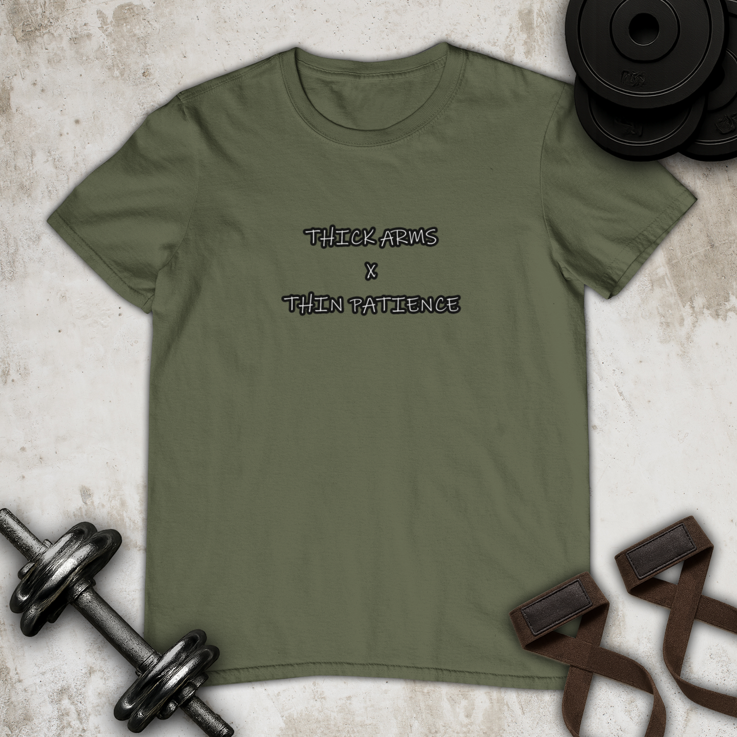 Thick Arms Thin Patience Cotton T-shirt