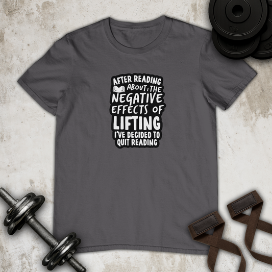 i've decided to quit reading White version Cotton T-shirt
