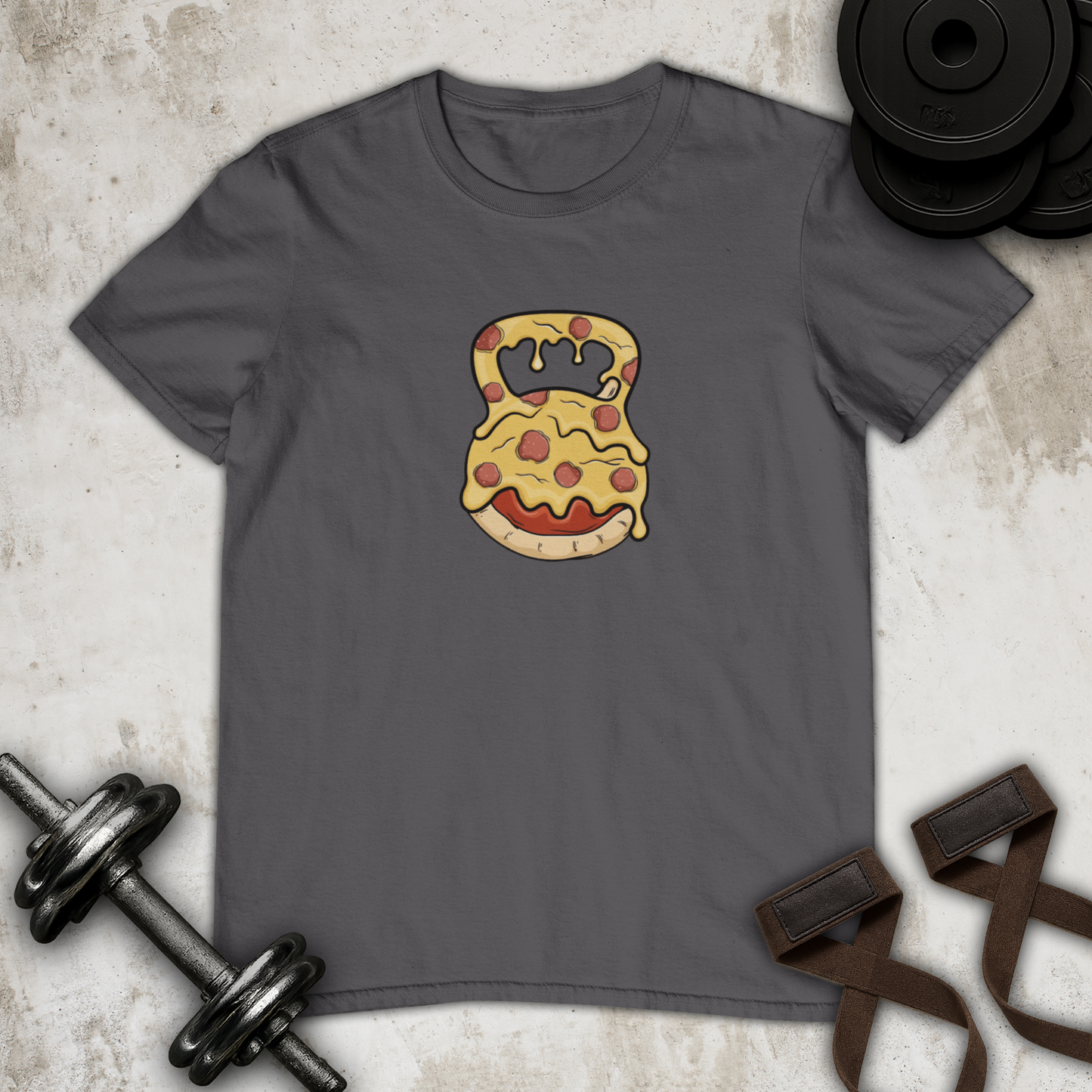 pizza kettlebell Cotton T-shirt